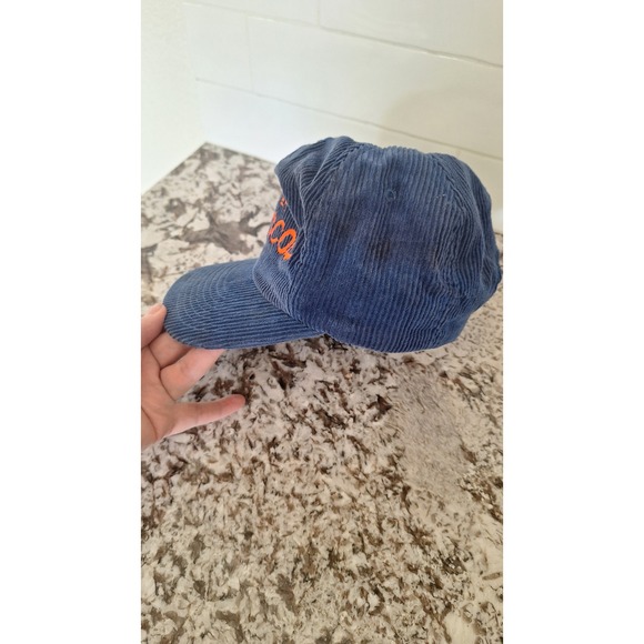 Vintage Sports Specialties Denver Broncos Script Corduroy Hat Blue - Picture 2 of 9